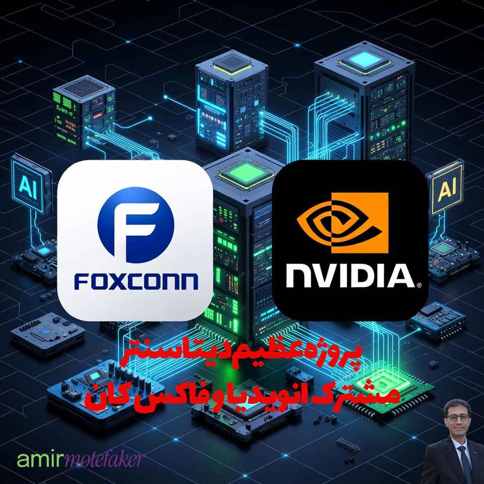 ﺁغاز پروژه عظیم دیتاسنتر AI در تایوان با مشارکت Foxconn و NVIDIA